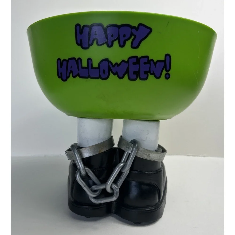 Gemmy Green Trick or Treat Smell My Feet Halloween Candy Bowl Feet Motion Sensor